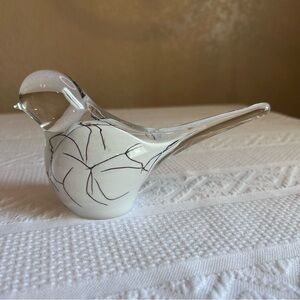 Glass Blown Bird of Paradise with White Incased‎ Body